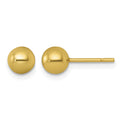 Sterling Silver Gold-tone Polished 5.75mm Ball Post Earrings