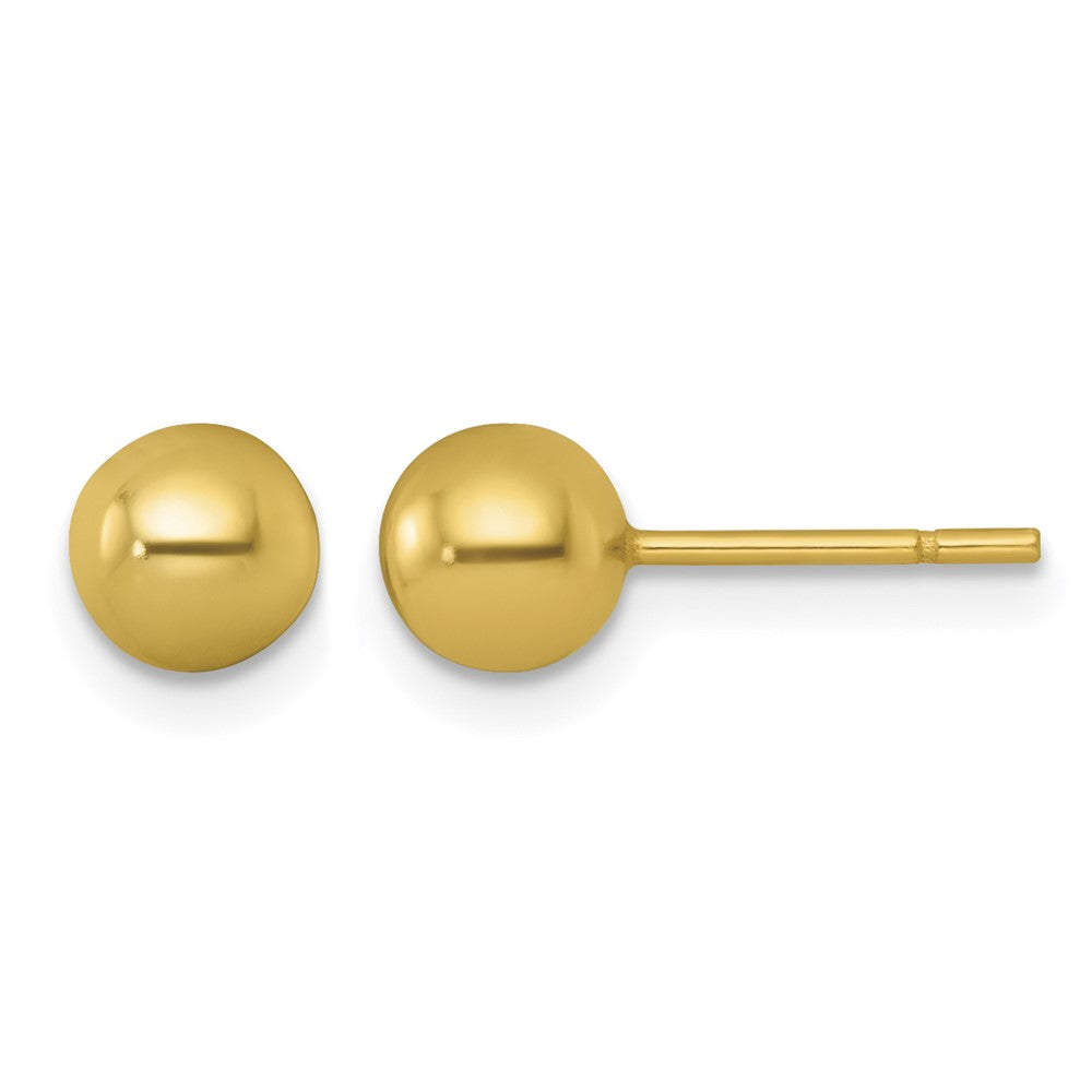 Sterling Silver Gold-tone Polished 5.75mm Ball Post Earrings