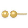 Sterling Silver Gold-tone Polished 6.75mm Ball Post Earrings