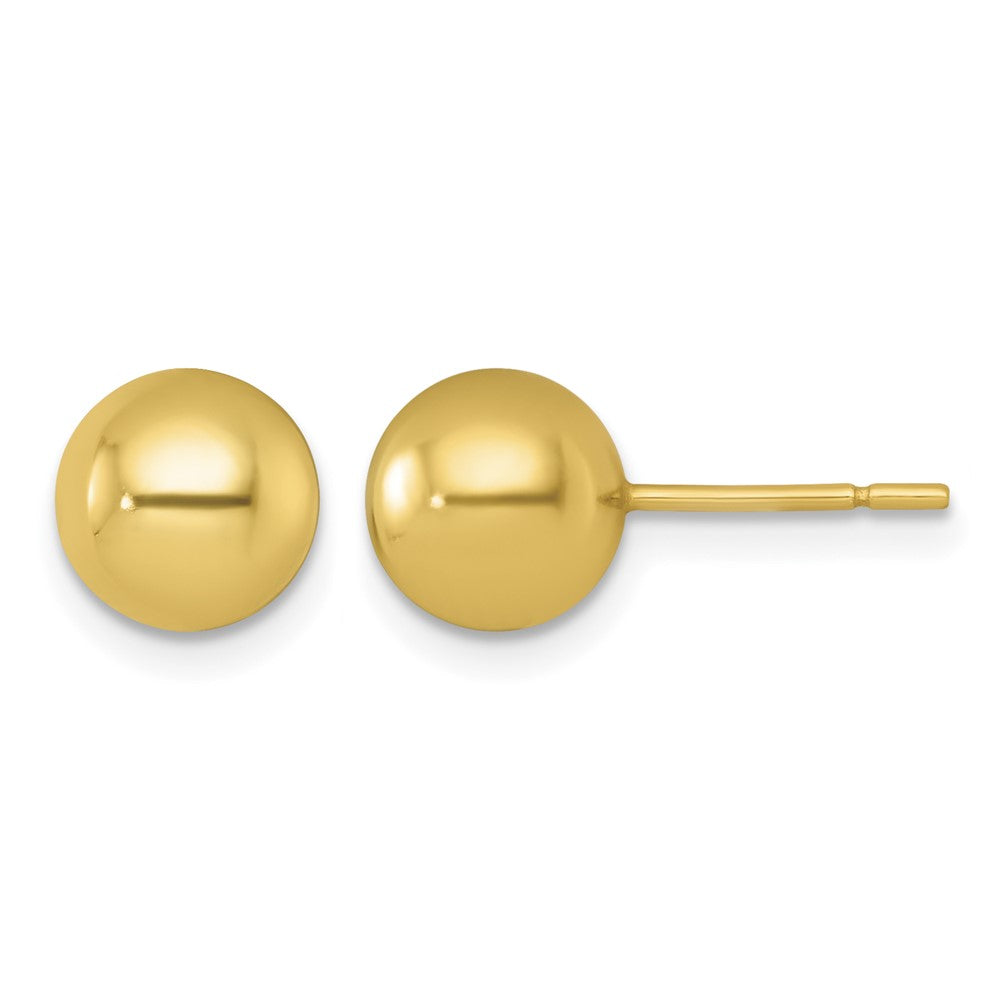 Sterling Silver Gold-tone Polished 7.75mm Ball Post Earrings