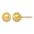 Sterling Silver Gold-tone Polished 7.75mm Ball Post Earrings
