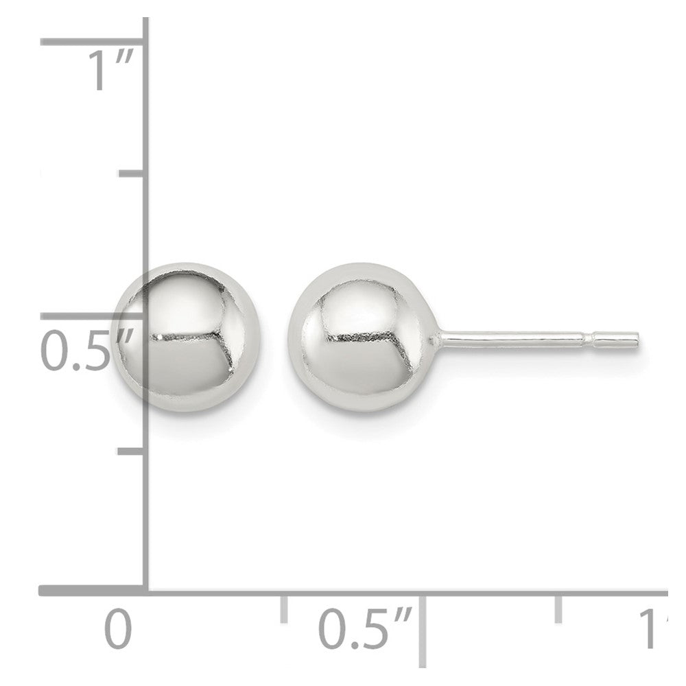 Sterling Silver Polished 7mm Ball Earrings