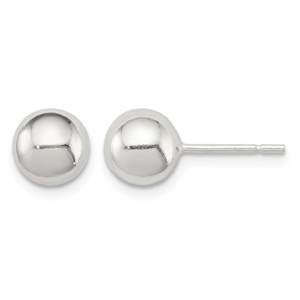 Sterling Silver Polished 7mm Ball Earrings