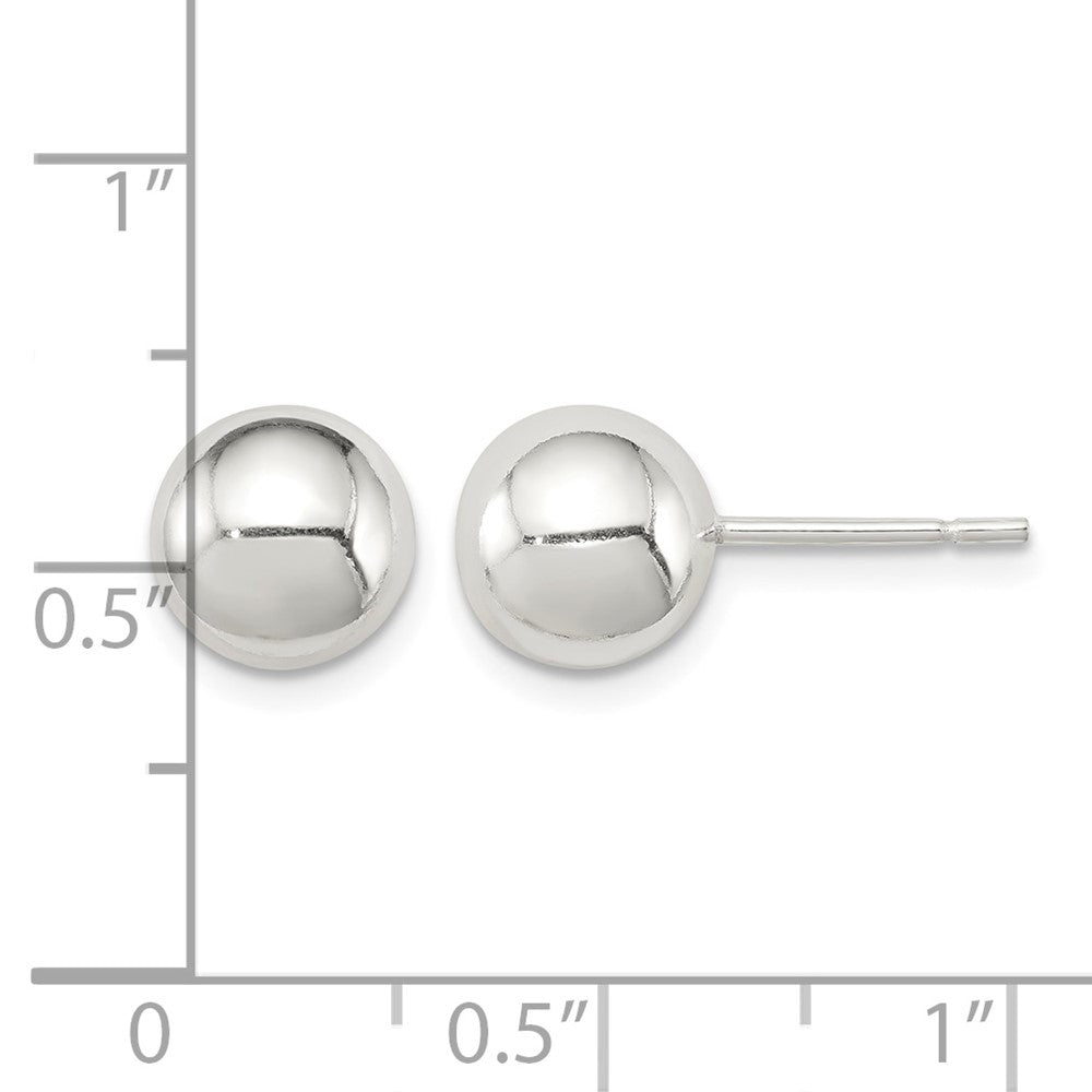 Sterling Silver Polished 8mm Ball Earrings
