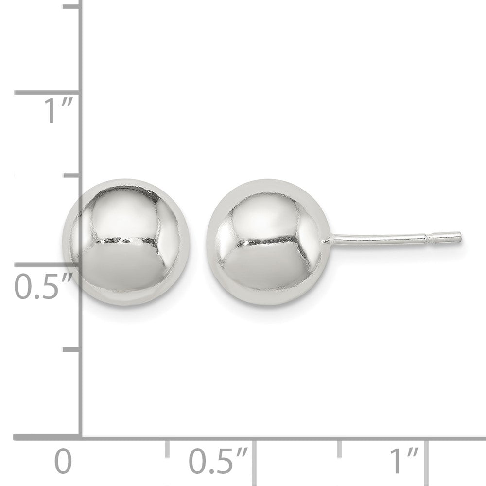 Sterling Silver Polished 9mm Ball Earrings