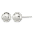 Sterling Silver Polished 9mm Ball Earrings
