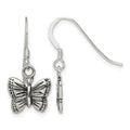 Sterling Silver Antiqued Butterfly Earrings