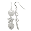 Sterling Silver Sand Dollar, Starfish and Shell Earrings
