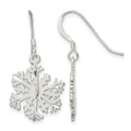 Sterling Silver Satin Snowflake Earrings