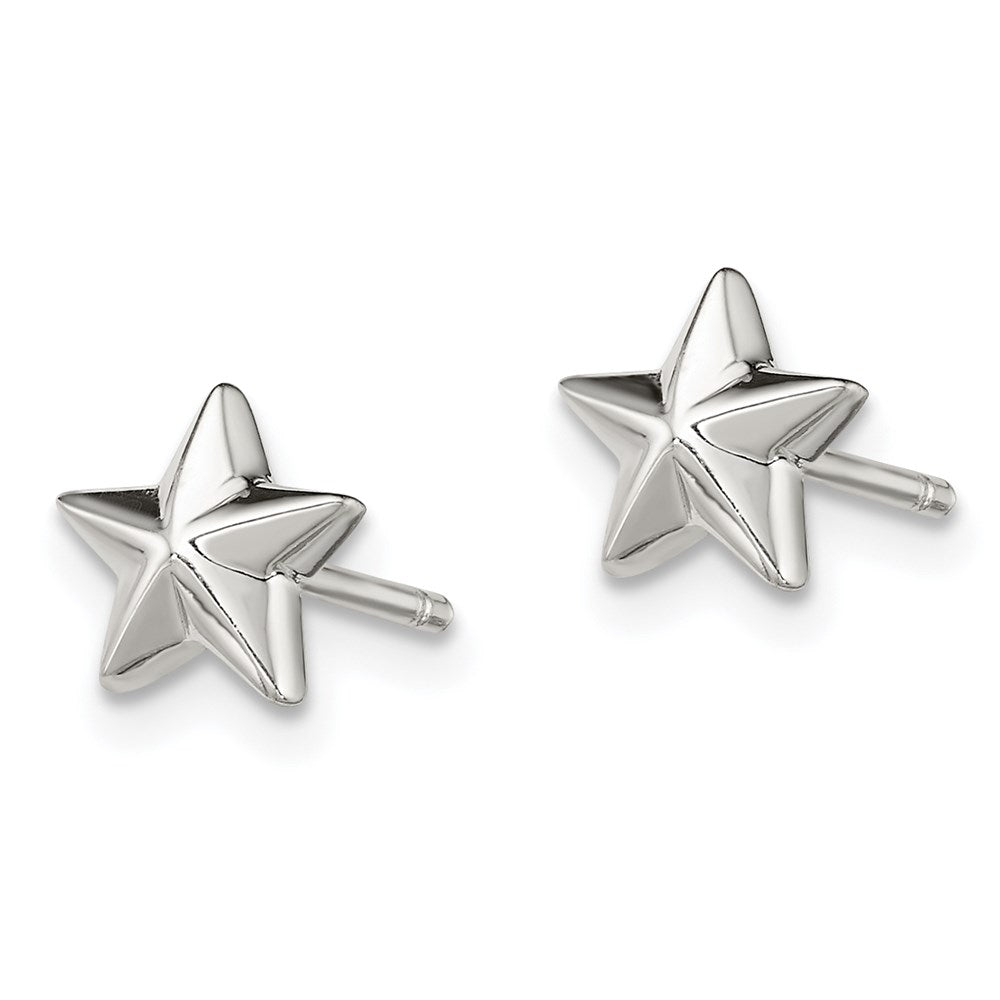 Sterling Silver Polished Star Post Earrings