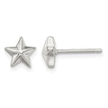Sterling Silver Polished Star Post Earrings