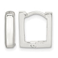 Sterling Silver Square Hinged Hoop Earrings