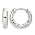 Sterling Silver Polished Hinged Hoop Earrings