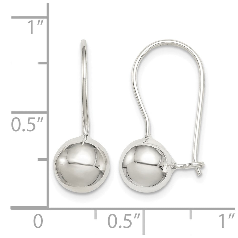 Sterling Silver 8mm Ball Earrings