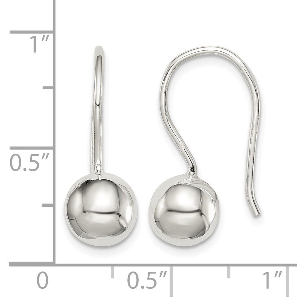 Sterling Silver 8mm Ball Earrings