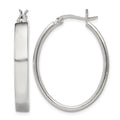 Sterling Silver Polished 4.75mm Oval Hoop Earrings