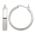 Sterling Silver 5x27mm Hoop Earrings