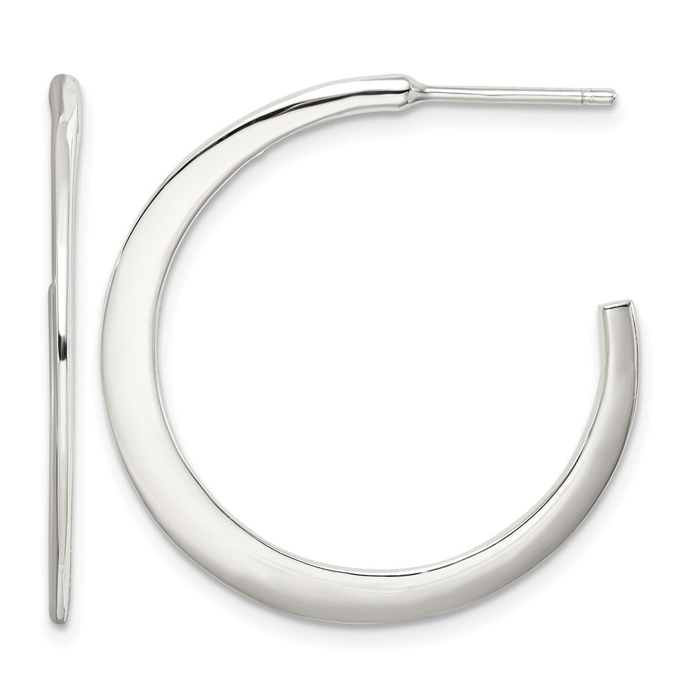 Sterling Silver Post Hoop Earrings