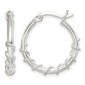 Sterling Silver Wrapped Hoop Earrings