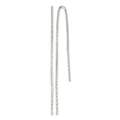 Sterling Silver Polished Twisted Spiral Bar Threader Earrings