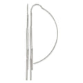 Sterling Silver Polished Multi-Strand Bar Threader Earrings