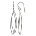 Sterling Silver Polished Double Marquise Shape Dangle Earrings