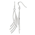 Sterling Silver Polished Fancy Curved Design Dangle Earrings