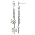 Sterling Silver Flower Dangle Post Earring