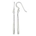 Sterling Silver Polished Teardrop Bar Dangle Earrings