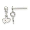 Sterling Silver Dangling Hearts Earrings
