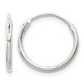 Sterling Silver 1.3mm Hoop Earrings