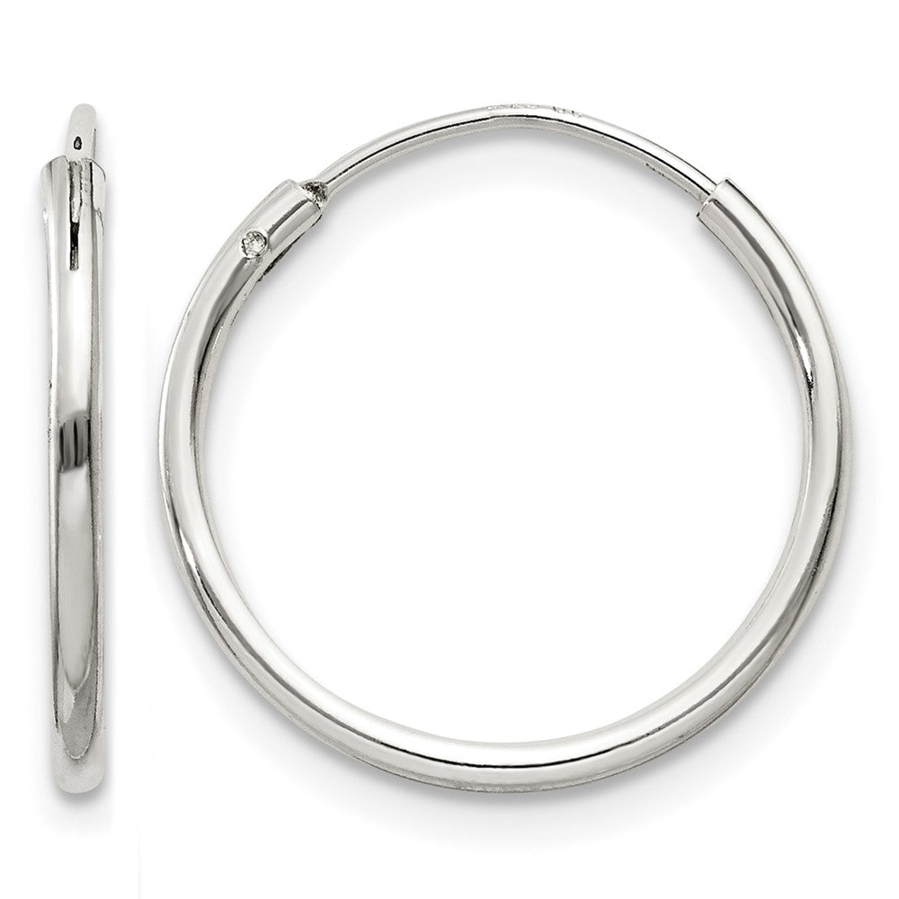 Sterling Silver 1.3mm Hoop Earrings
