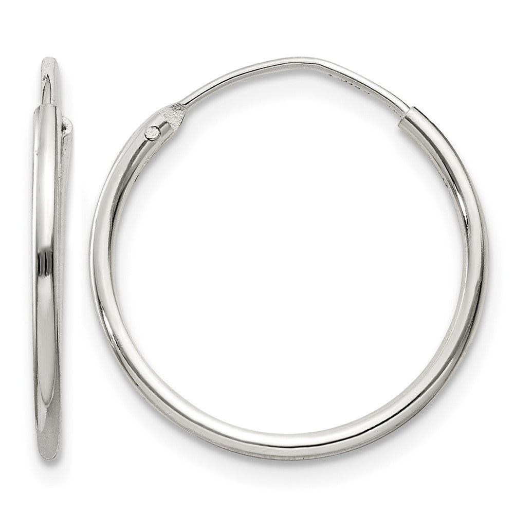 Sterling Silver 1.3mm Hoop Earrings