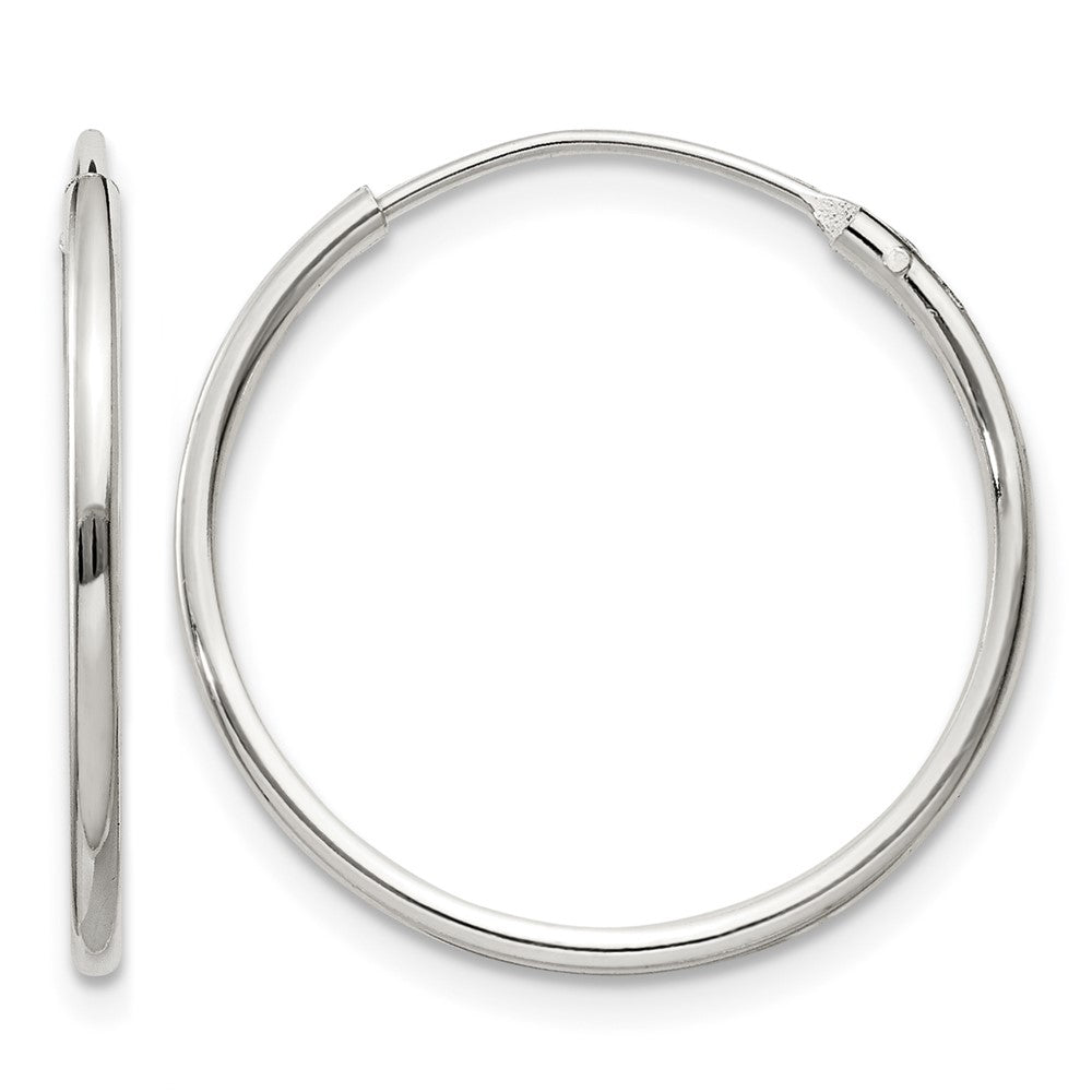 Sterling Silver 1.3mm Hoop Earrings
