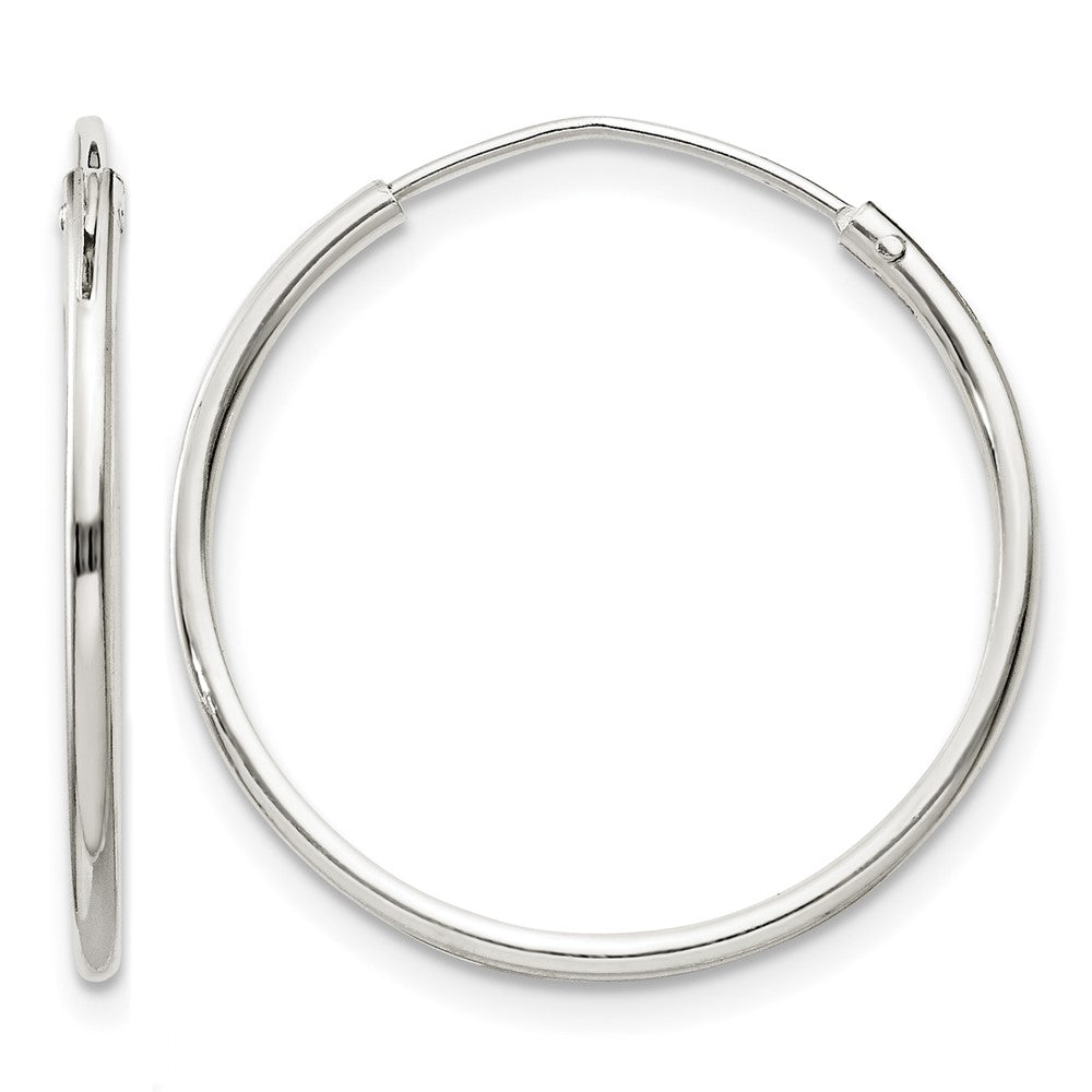 Sterling Silver 1.3mm Hoop Earrings