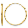 Sterling Silver Flash Gold-plated 1.3mm Endless Hoop Earrings