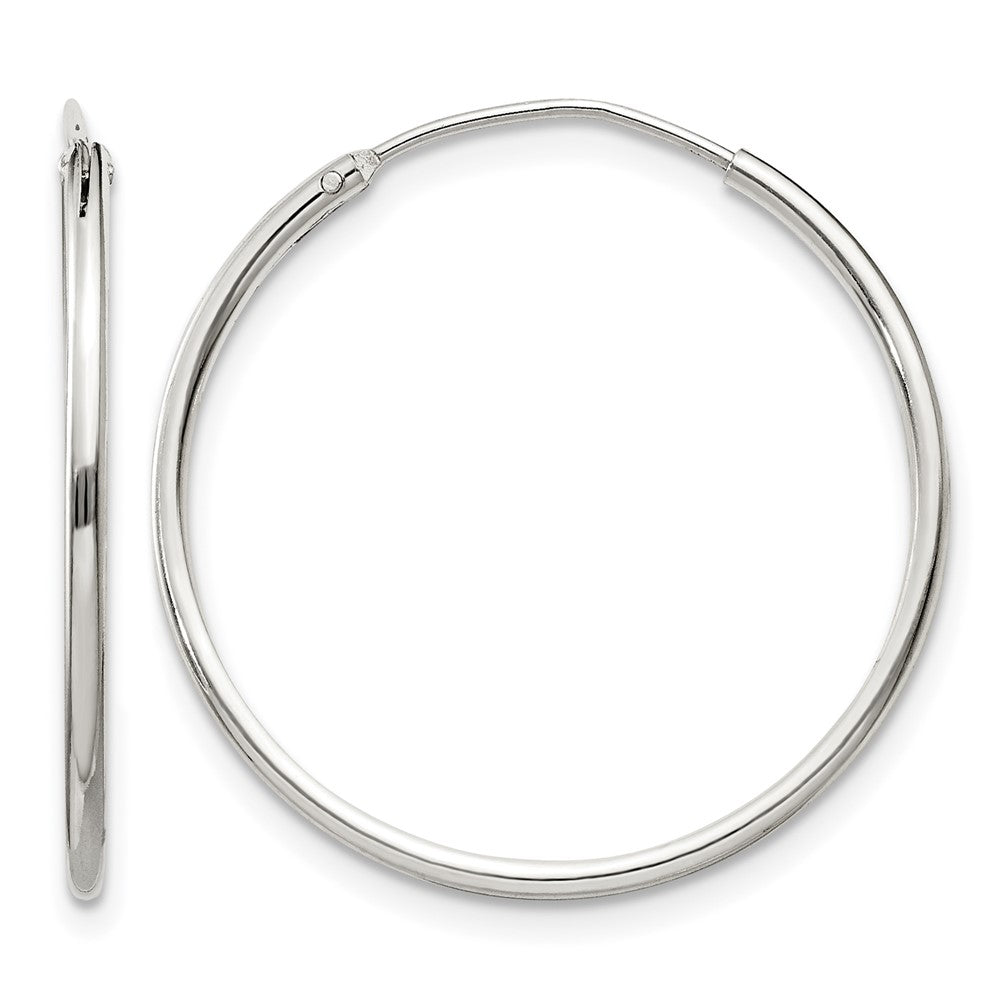 Sterling Silver 1.3mm Hoop Earrings