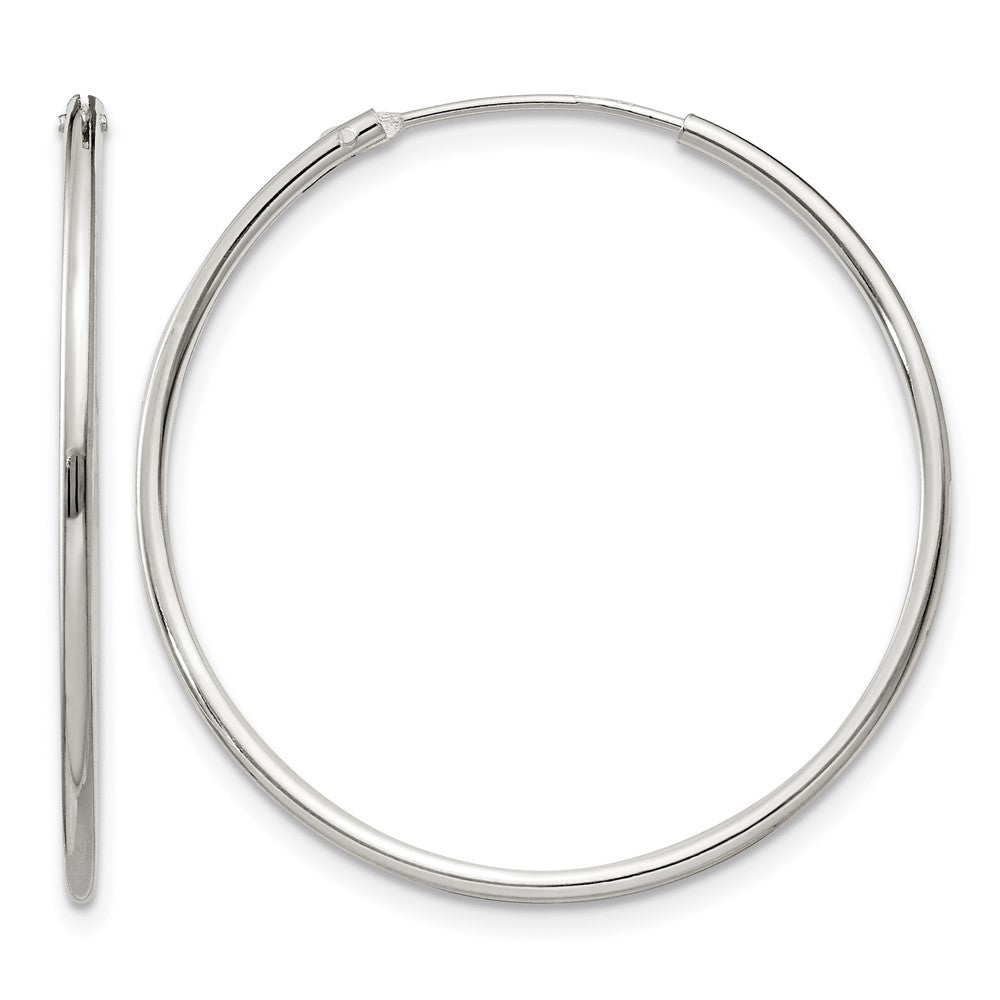 Sterling Silver 1.3mm Hoop Earrings