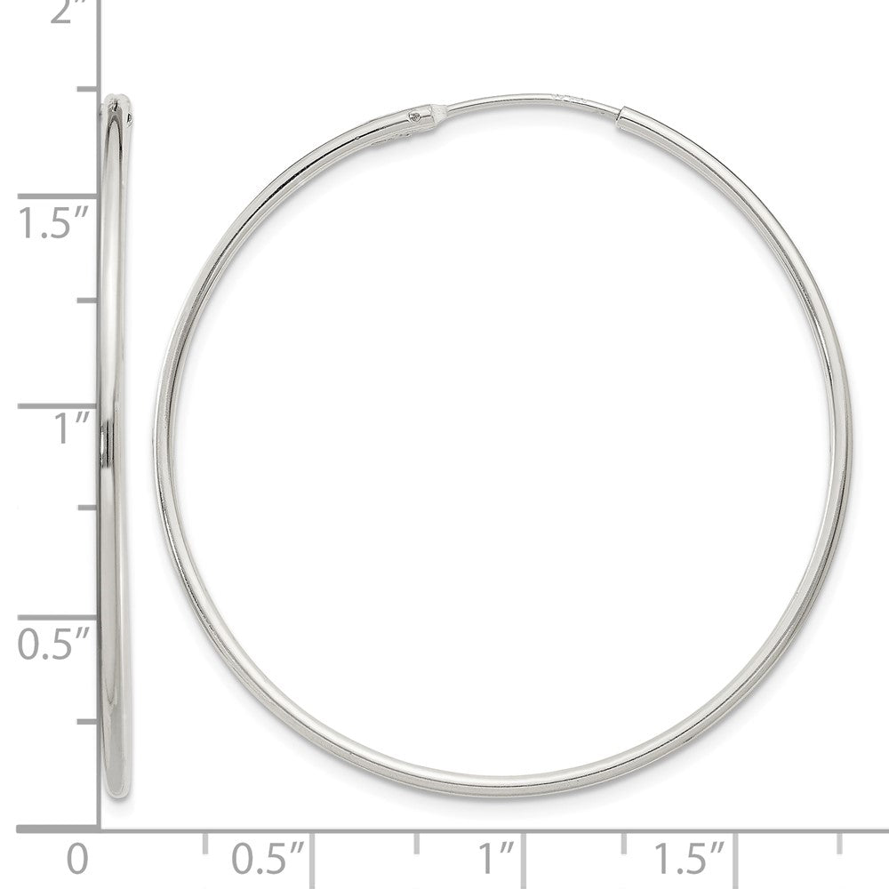 Sterling Silver 1.3mm Hoop Earrings