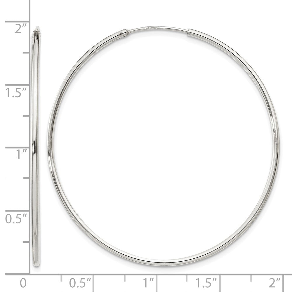 Sterling Silver 1.3mm Hoop Earrings