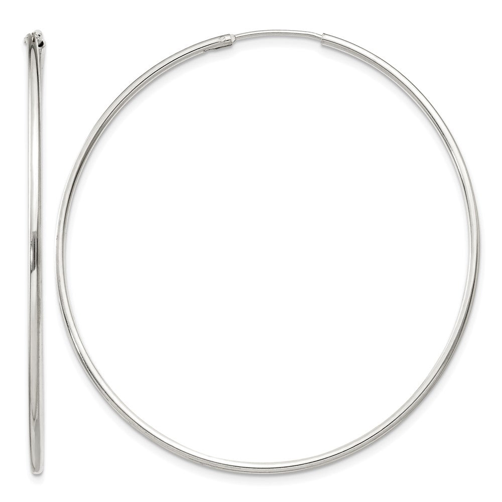Sterling Silver 1.3mm Hoop Earrings