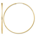 Sterling Silver Flash Gold-plated 1.3mm Endless Hoop Earrings
