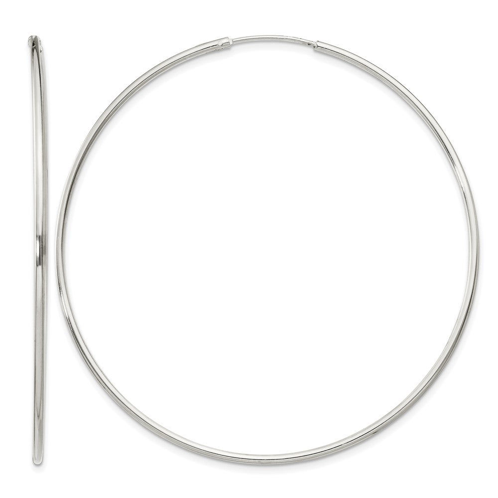 Sterling Silver 1.3mm Hoop Earrings
