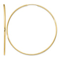 Sterling Silver Flash Gold-plated 1.3mm Endless Hoop Earrings