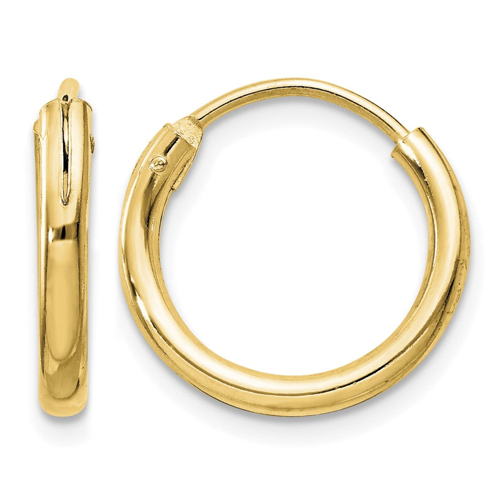 Sterling Silver Flash Gold-plated 2mm Endless Hoop Earrings