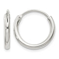 Sterling Silver 2mm Hoop Earrings