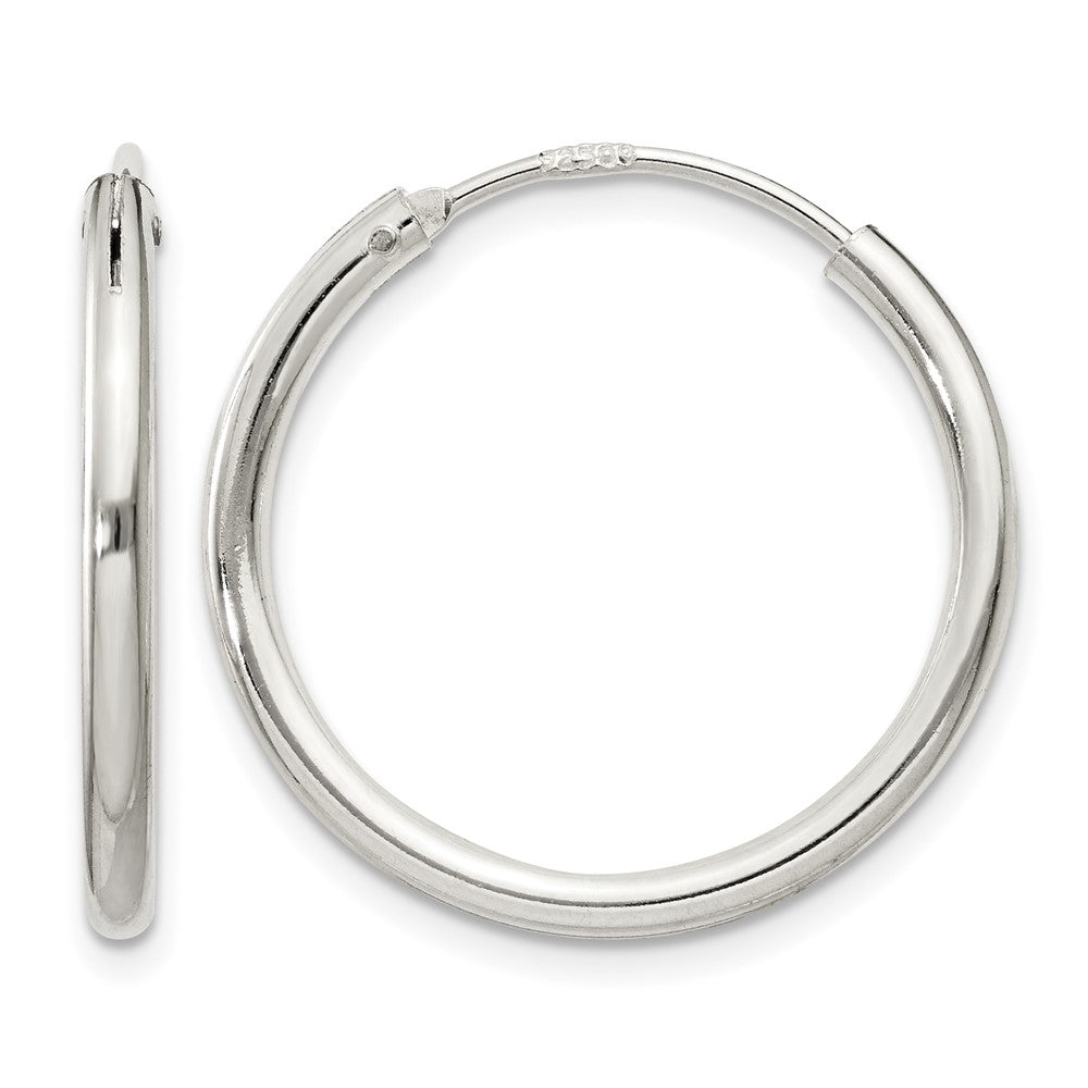 Sterling Silver 2mm Hoop Earrings