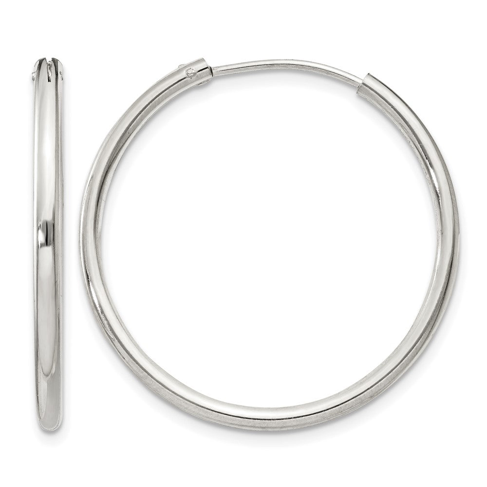 Sterling Silver 2mm Hoop Earrings