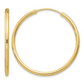 Sterling Silver Flash Gold-plated 2mm Endless Hoop Earrings