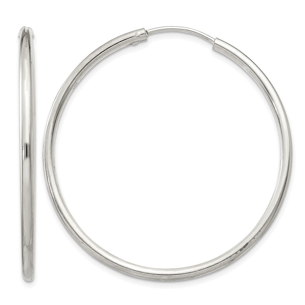 Sterling Silver 2mm Hoop Earrings